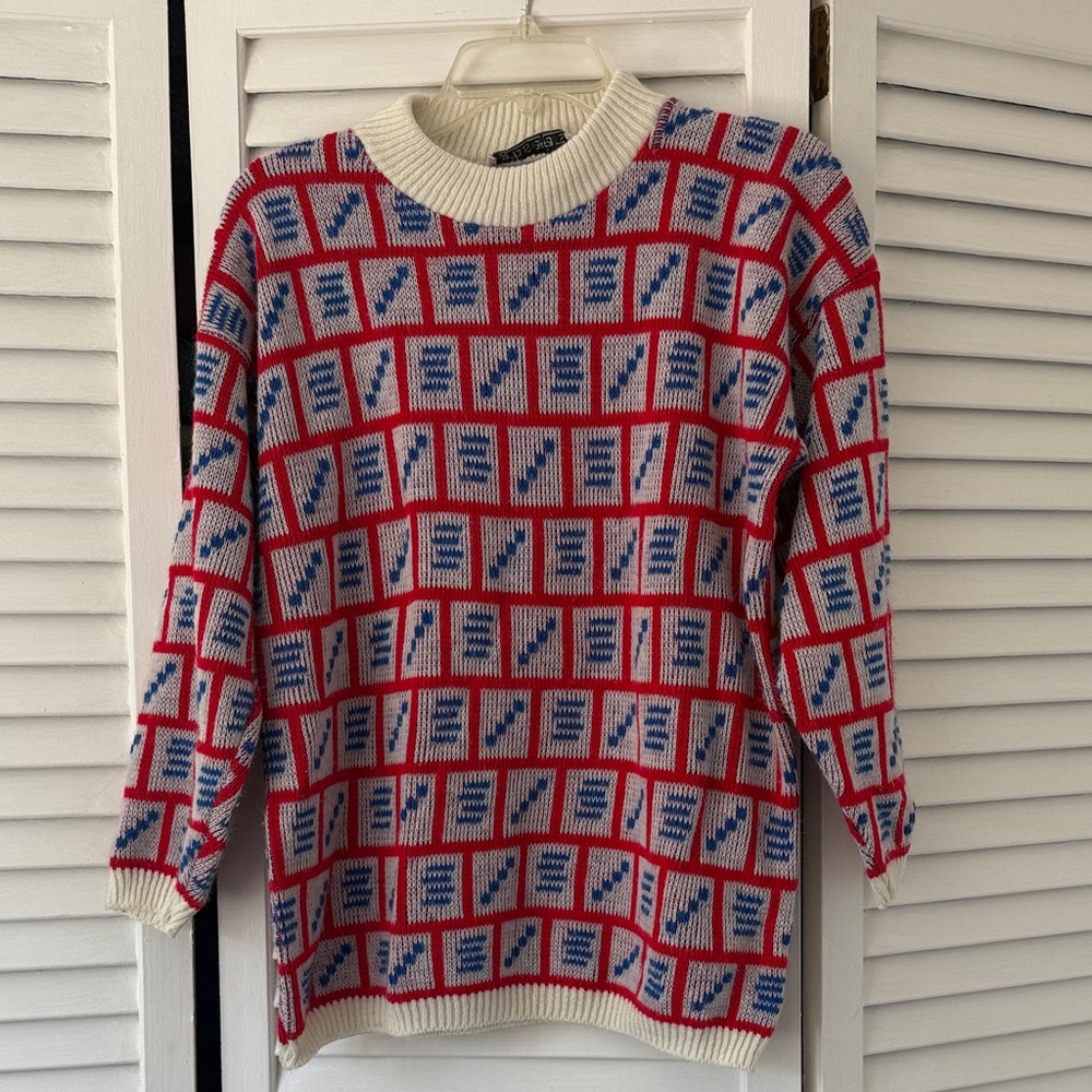 70’s/80’s Colorful Geometric Pattern Sweater